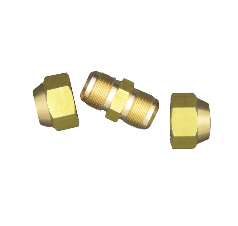 METER STAR Air Conditioning Copper Pipe Extension for Joint Double Connector Intermediate Connection Head Free Welding Butt Copper Tube Diameter 6-19mm Flare Nut (3/8"" (9.53mm) Copper Tube) - Image 2